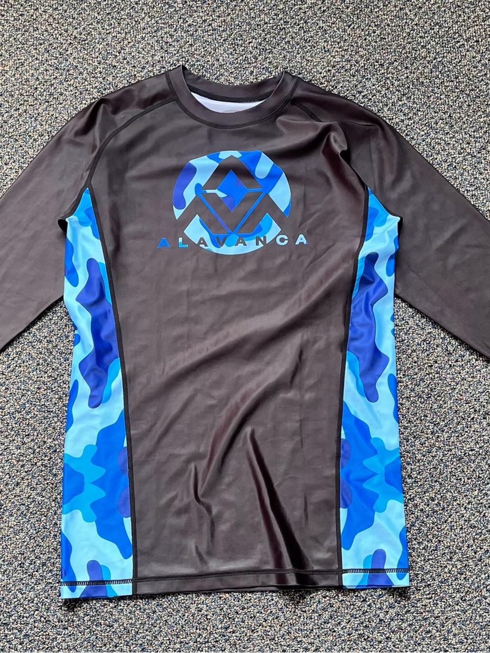 Alavanca Men’s Long Sleeve Jiu Jitsu Blue Camo Panel Jersey